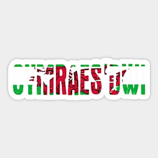 CYMRAES DWI IM WELSH WELSH FLAG FEMININE Sticker